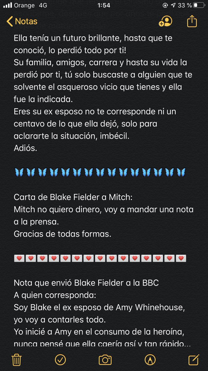 vicmompo's tweet photo. Carta de Blake (ex de Amy  Winehouse) al padre de Amy https://t.co/AW0qVQEMqe