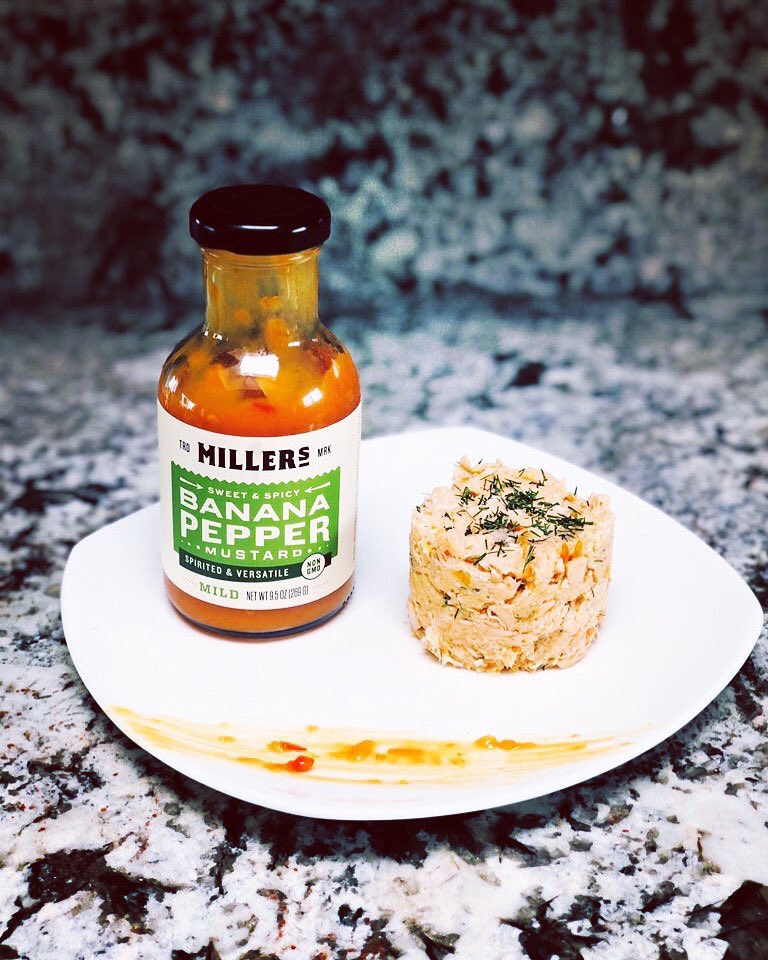 Appetizer is served! Smoked #salmon #salad with @MillersMustard &amp; fresh dill! Love this light summery delight! You can find the #discountcode in my bio 🔥🔥#appetizers #mustard #seafood #Wednesday #keto #foodie