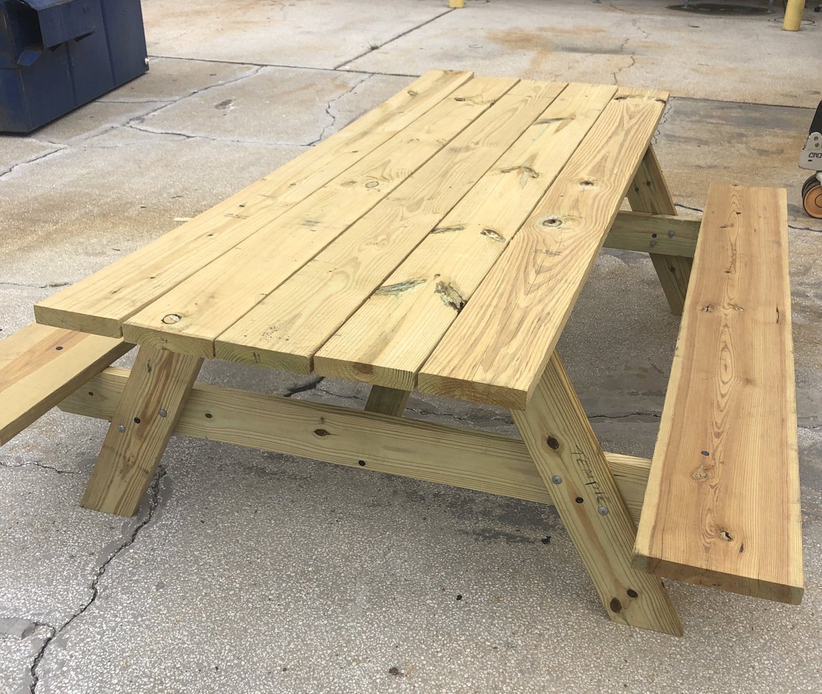 JWMHS_cortier's tweet photo. @JWMHS is looking for donations of wood or gift cards to Lowe’s/Home Depot.  Our custodial staff is working on building picnic tables to help with social distancing during lunches.  Please contact me at jcortier@pasco.k12.fl.us if you can help! #ExtraSeating https://t.co/AtAF64Q9Bb