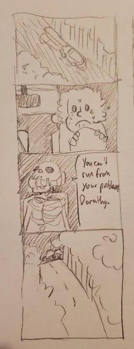 I was looking thru an old sketchbook from 2014 and this was on a page otherwise filled w OC doodles, no explanation. i love 17 yr old me 