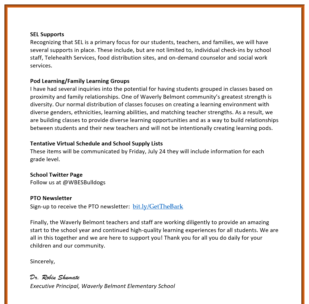 Waverly Belmont Elementary tweet media