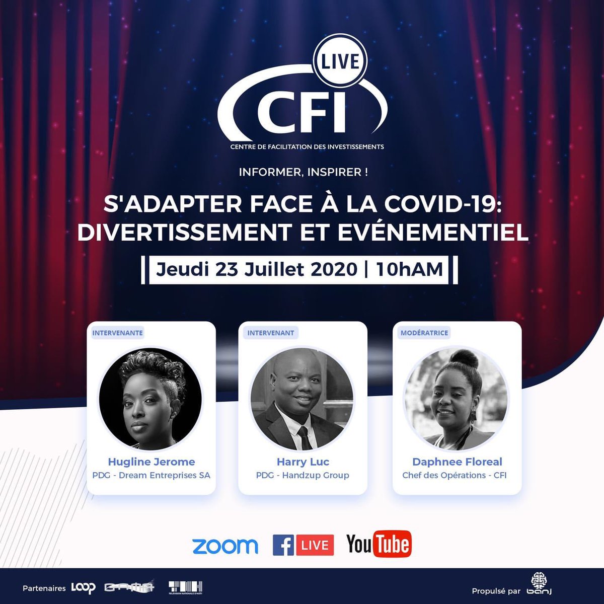 marcalainb's tweet photo. #CFILive: session très intéressante demain avec des professionnels du secteur événementiel. Une discussion sur l’adaptation face à la COVID-19 dans le secteur du divertissement. Rendez-vous demain et réservez maintenant via https://t.co/7LNt0MJ5cz https://t.co/NPeN0cWnuZ