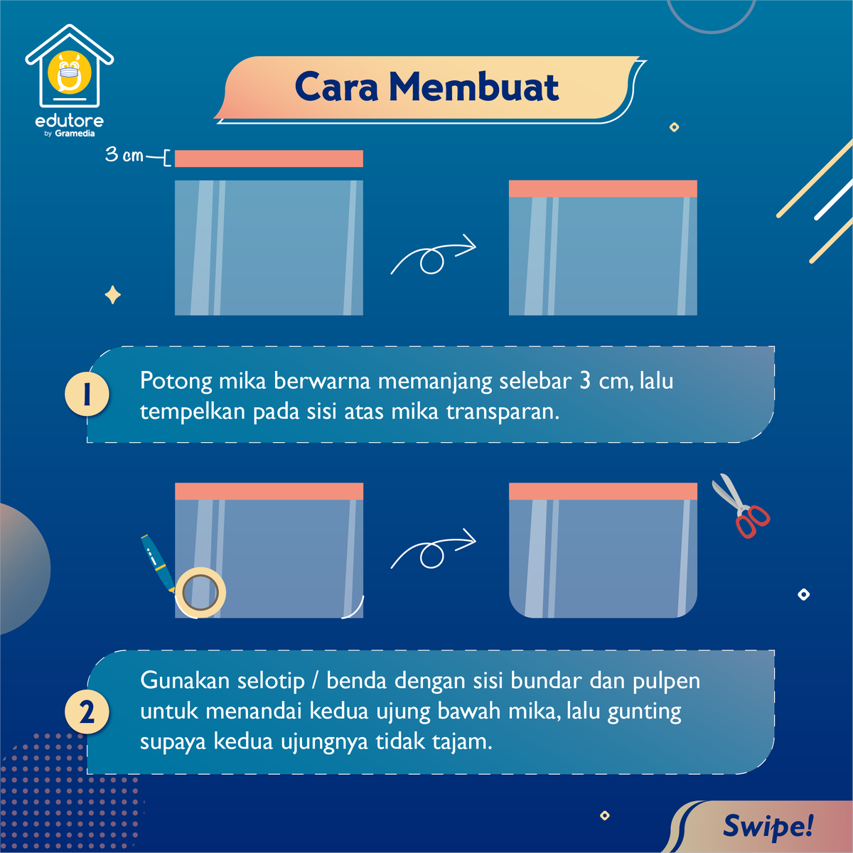 edutorecom's tweet photo. Begini nih cara bikinnya...
Cukup ikuti 6 langkah simpel berikut!😉

#Edutore #SemuaBisaPintar 
#DIY #FaceShield https://t.co/S7KUC6PwIv
