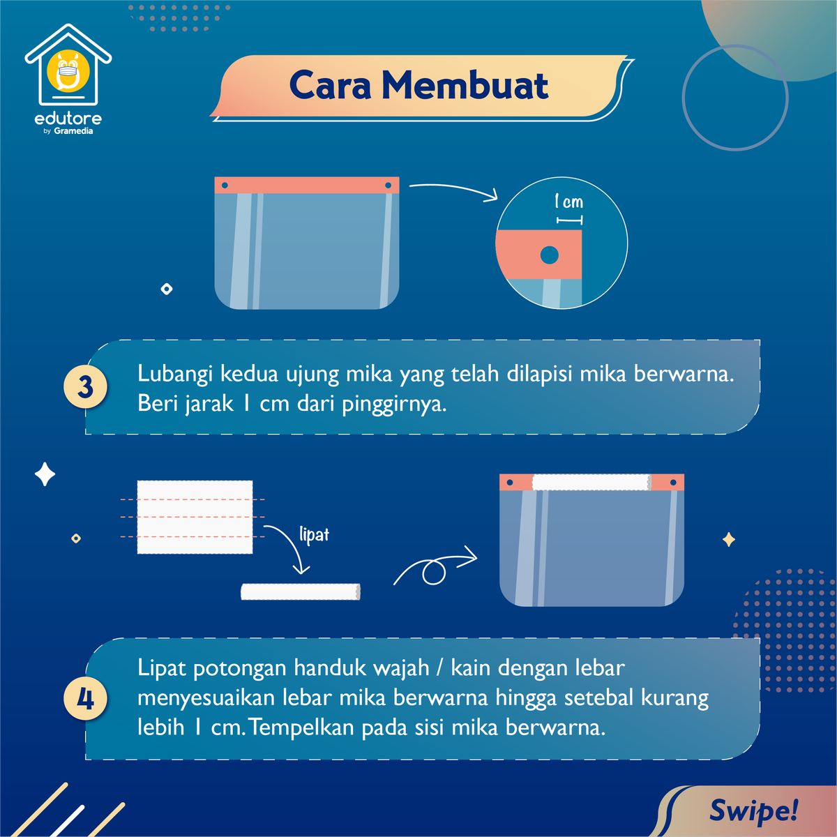 edutorecom's tweet photo. Begini nih cara bikinnya...
Cukup ikuti 6 langkah simpel berikut!😉

#Edutore #SemuaBisaPintar 
#DIY #FaceShield https://t.co/S7KUC6PwIv