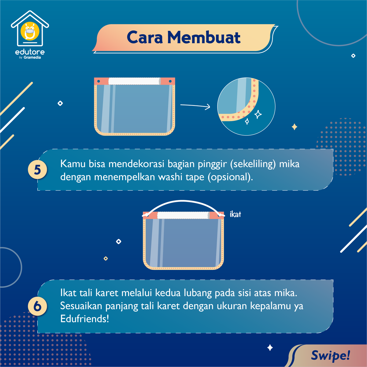 edutorecom's tweet photo. Begini nih cara bikinnya...
Cukup ikuti 6 langkah simpel berikut!😉

#Edutore #SemuaBisaPintar 
#DIY #FaceShield https://t.co/S7KUC6PwIv
