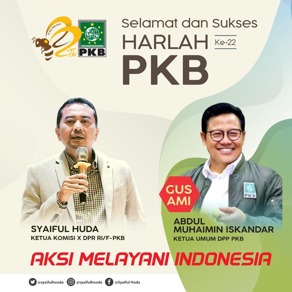 AveyYanto's tweet photo. Selamat dan sukses 
#harlah PKB yang ke 22
#AksiMelayaniIndonesia https://t.co/Kpg403lMbt