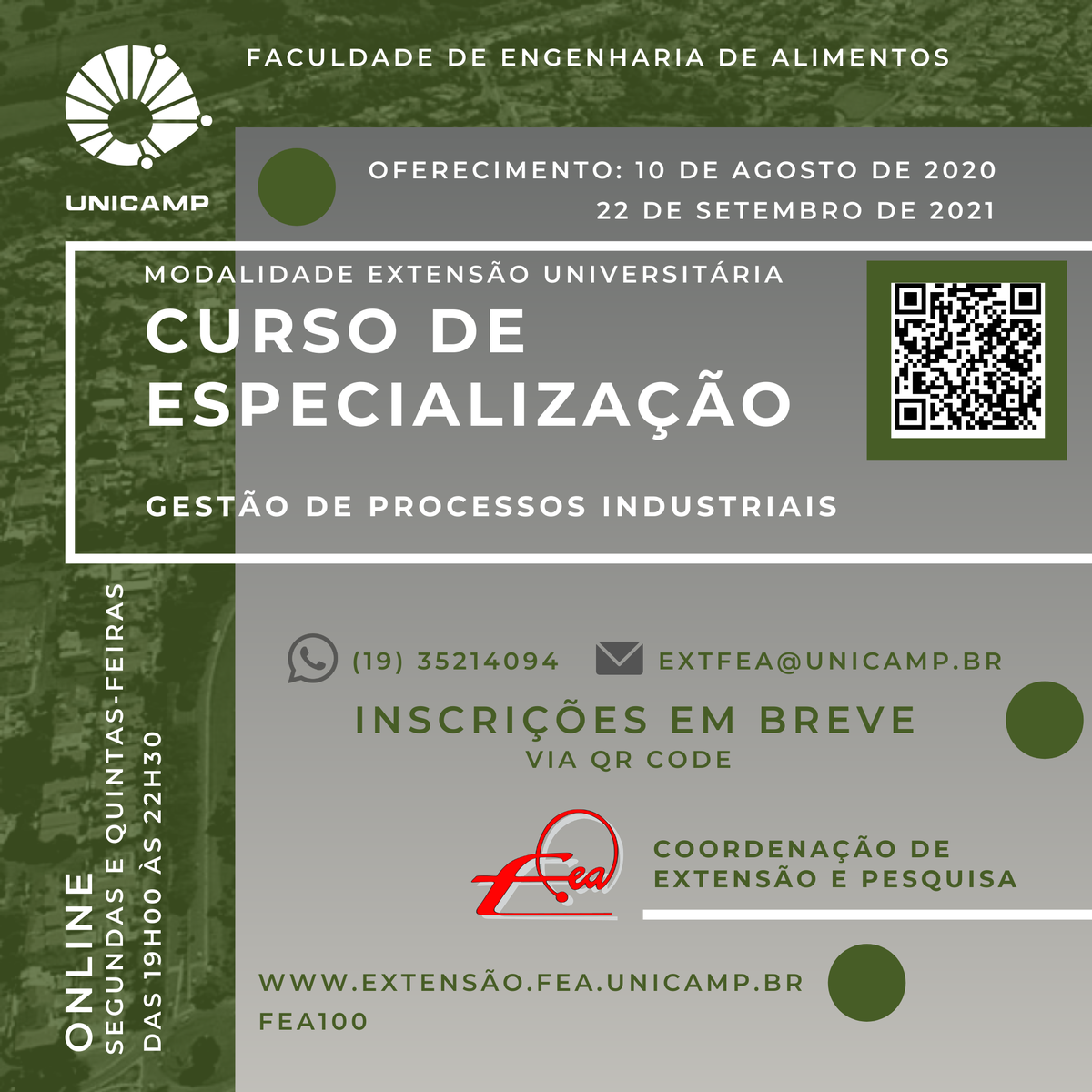 foodunicamp's tweet photo. ESPECIALIZAÇÃO MODALIDADE UNIVERSITÁRIA
Mais infos pelo qr code. 
#feaunicamp #feasustentavel #foodfea #extensaouniversitaria #alimentos #especializacaoonline #especializacao  
#cursoalimentos #microbiologia #gestaodeprocesso #gestao #microdealimentos https://t.co/2DkhEjhiGH