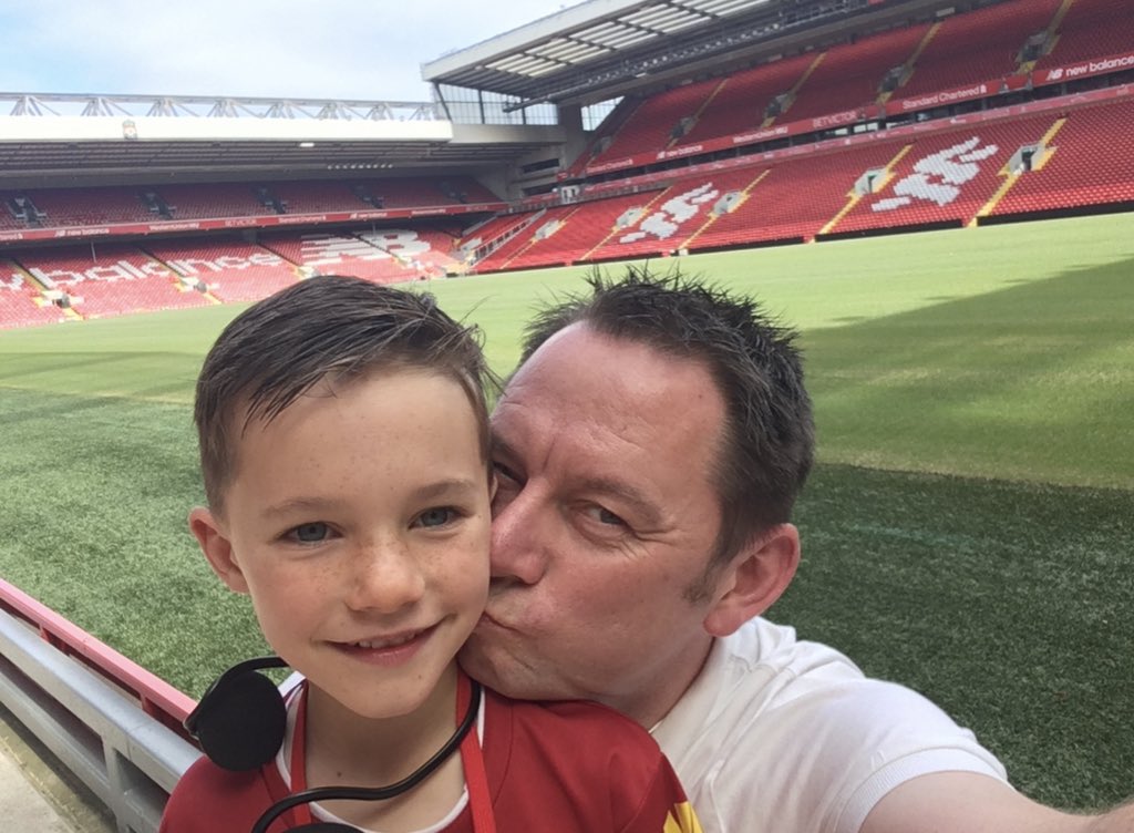 SteHolywell's tweet photo. After seeing the red and blue sides  of Manchester lift that trophy over the years - it looks so much better seeing it on show in front of the Liverpool Red!!!!!!  Get in there Redmen!!!!!! @Olliebach12 - yesssssss ♥️♥️♥️♥️⚽️⚽️⚽️⚽️ #LFC #YNWA #JFT96 #96points https://t.co/EgI53Cc6yd