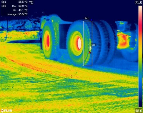 im_mining's tweet photo. #PitcrewAI from @__imcontrol__ is a new system leveraging @flir #thermalimaging & #AI tech to automate in-use #miningtyre inspection. Using an AI algorithm trained on a library of #thermal images, it can spot dangerous problems early on #futureofmining https://t.co/G95h3i5iLF https://t.co/7AFFlt8j2w