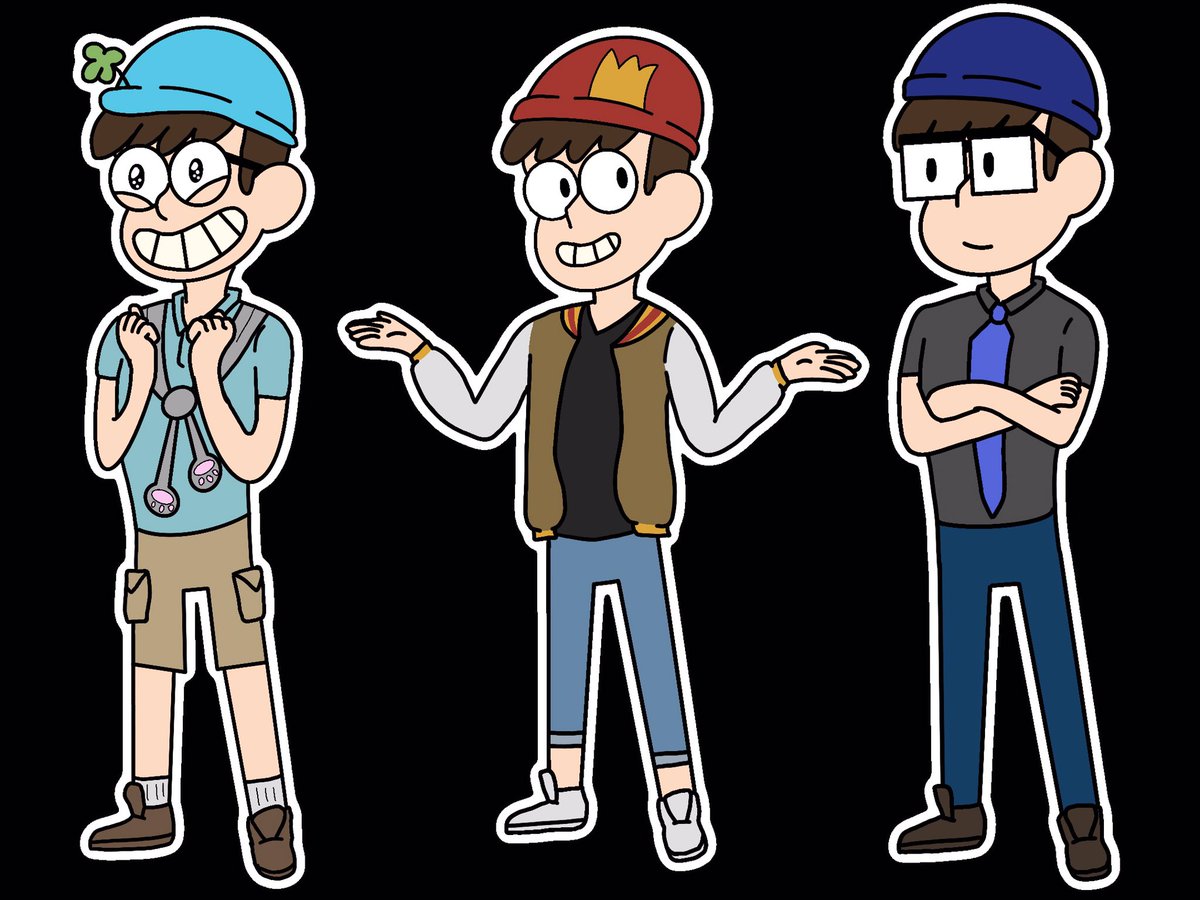 MilligamerBread's tweet image. ✨Sanders Sides in Gravity Falls✨

They originated from the copy machine! I thought i‘d give them all one clothing that is the same (the hat, but i couldn’t resist mild variations)!
Oh Janus? He made a deal with Bill but at the cost of his left side of the face

@ThomasSanders