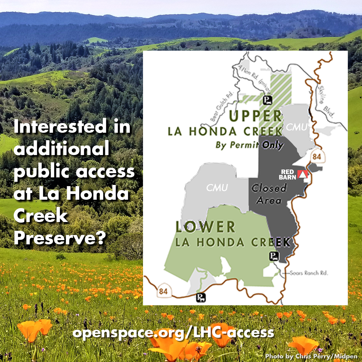 MidpenOpenSpace's tweet photo. A Midpen board committee is considering recommendations from a citizens working group to provide trail access and parking for the closed central area of La Honda Creek Preserve. If you're interested in this topic, please send along your comments: https://t.co/XfZnMeoxL2 https://t.co/efsUqqgwra