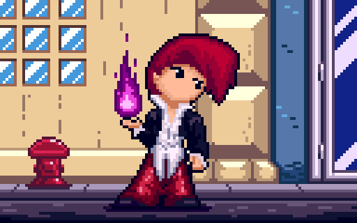 EdiUzuki's tweet photo. The King Of Fighters: Micro impact ! - Iori Yagami 
#pixelart #fanart #thekingoffighters #SNK #ioriyagami #videogames #SD #Chibi #KOF https://t.co/Y47b9j8daI
