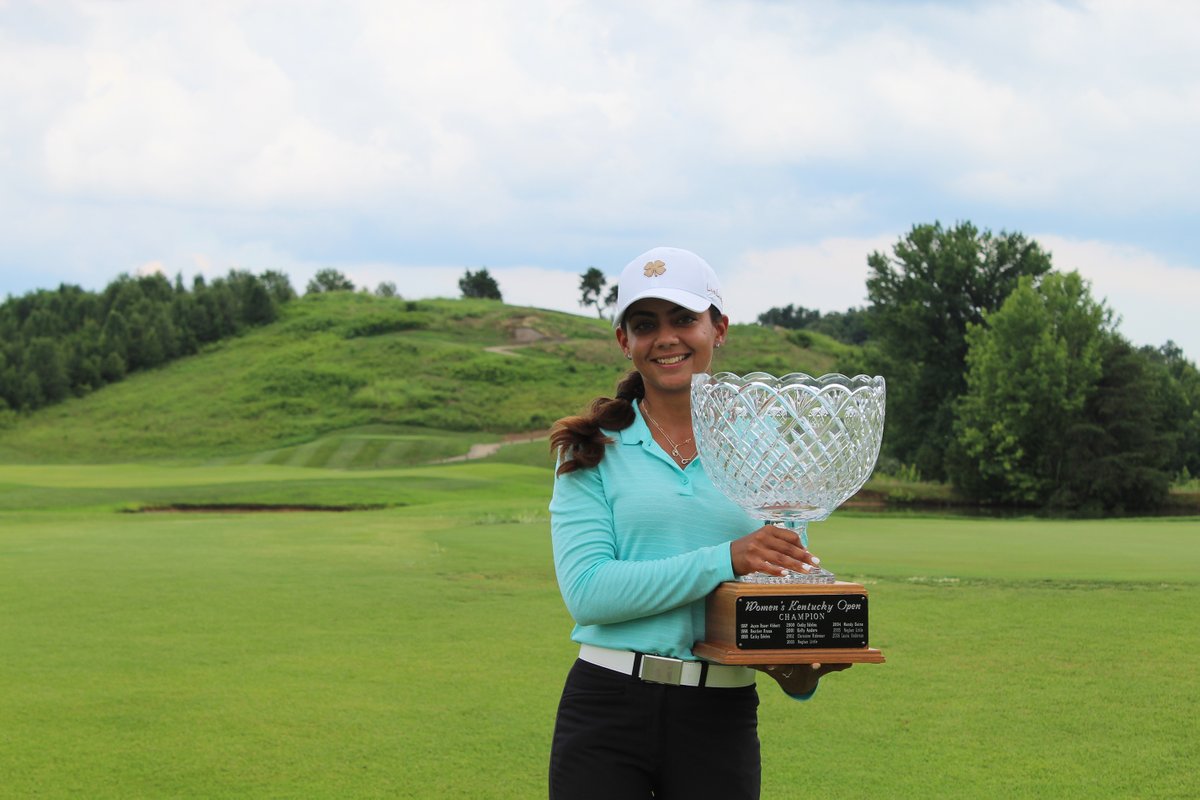 Nishtha Madan officially has a perfect competitive golf record in Kentucky! She captures the 24th Kentucky Women's Open by three strokes over Lauren Hartlage and Delaney Shah at Heritage Hill. 

Full story: ow.ly/soxZ50AFDyb