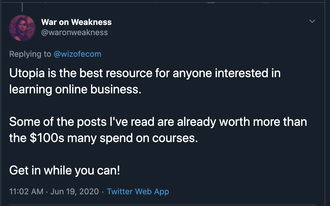  Check out the TESTIMONIALS