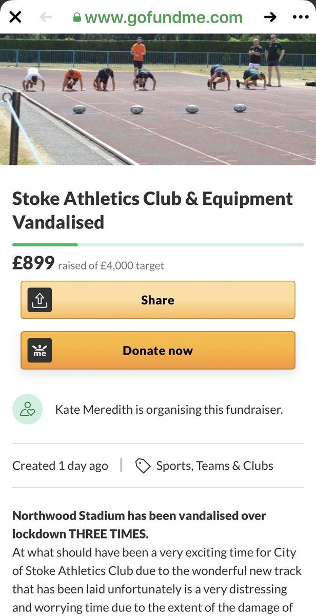 StokeAC's tweet photo. Unfortunately during #lockdown our Stadium has been vandalised, with considerable damage caused to the building &amp; training/competition equipment.

We know so many are experiencing finanical difficulty during this time, but if you can help @GoFundMeUK ❤️

➡️https://t.co/pnsC0L9MzK https://t.co/56YE92i7l7