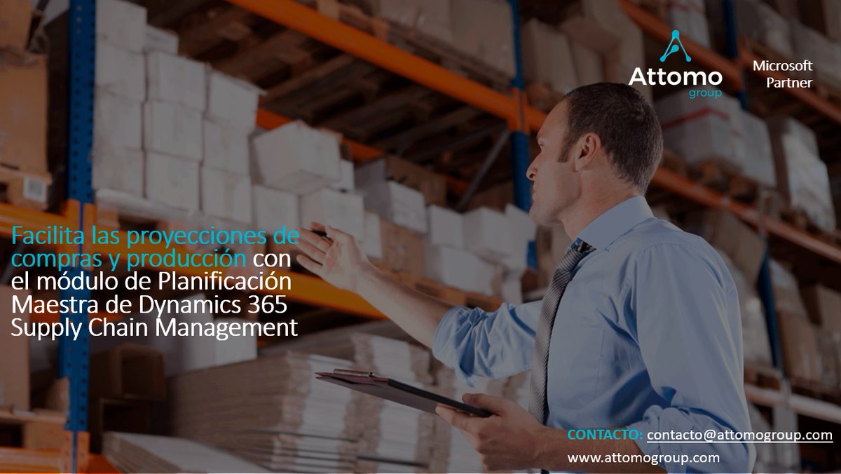 AttomoGroup's tweet photo. La Planificación Maestra permite a las compañías determinar y establecer la necesidad futura de materias primas, insumos y su capacidad para cumplir los objetivos de la empresa.
https://t.co/04yg187dfJ
#MicrosoftDynamics365 #MicrosoftDynamicsAX #MicrosoftErp https://t.co/jtySnCvkyY