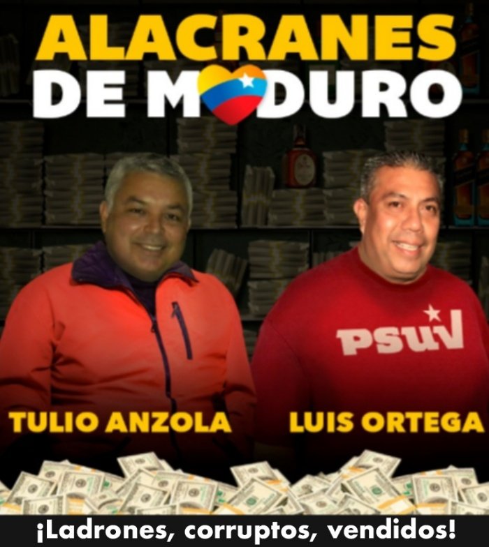 Siempre hay alguien para quien la conciencia tiene precio y se presta para COMPLICE de regímenes como el de Nicolas. La historia los recordara como los #AlacranesDelZulia <a href="/LiderLuisOrtega/">Luis Ortega</a> y <a href="/tulioanzolam/">@tulioanzolam</a>