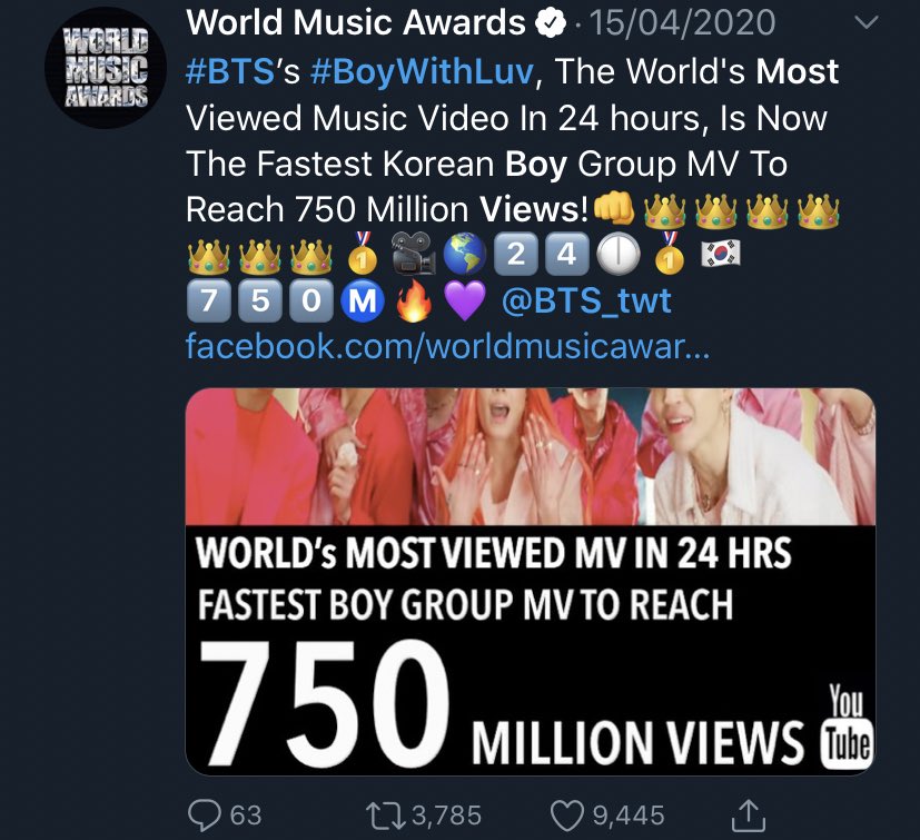 bwl broke the record for the most viewed youtube mv in 24 hours and the fastest korean group mv to reach 750 million views