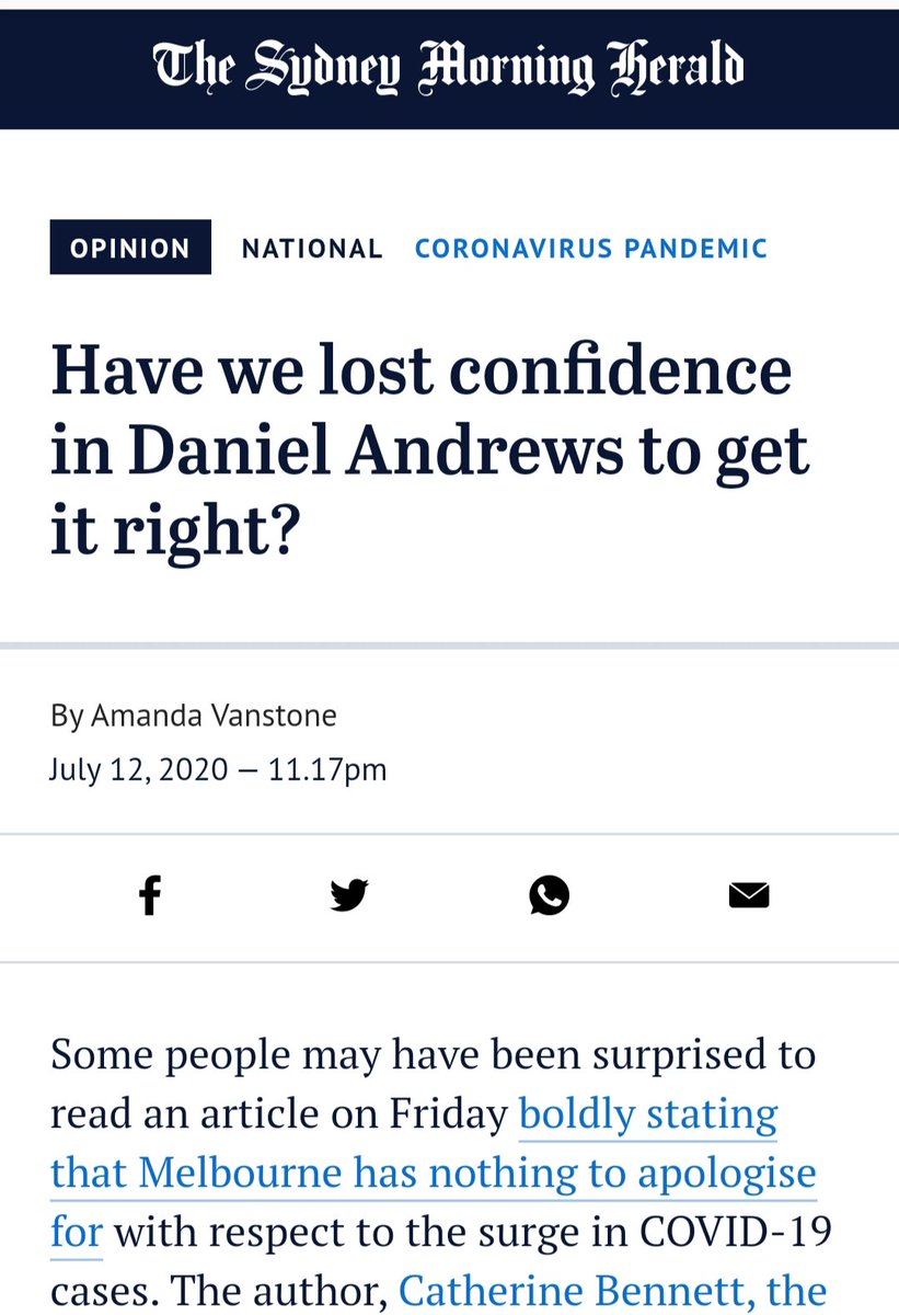 The former Fairfax pages have subjected us to Amanda Vanstone asking have we lost confidence in Daniel Andrews?
