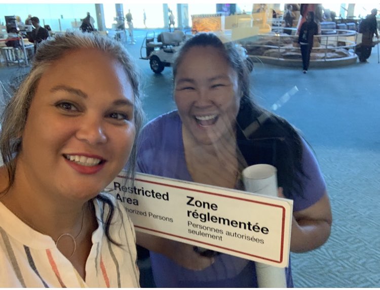 keonathrasher's tweet photo. My longlost cousin had a stop over in yvr last year.Sadley there was not enough time to leave security & make her flight. So we had a 2 min face to face on the phone.(funfact when you do this the words never match up with the lip movment) 🤷🏽♀️It was the 1st timemeeting . #YVRBDAY https://t.co/oxHSvNc50e