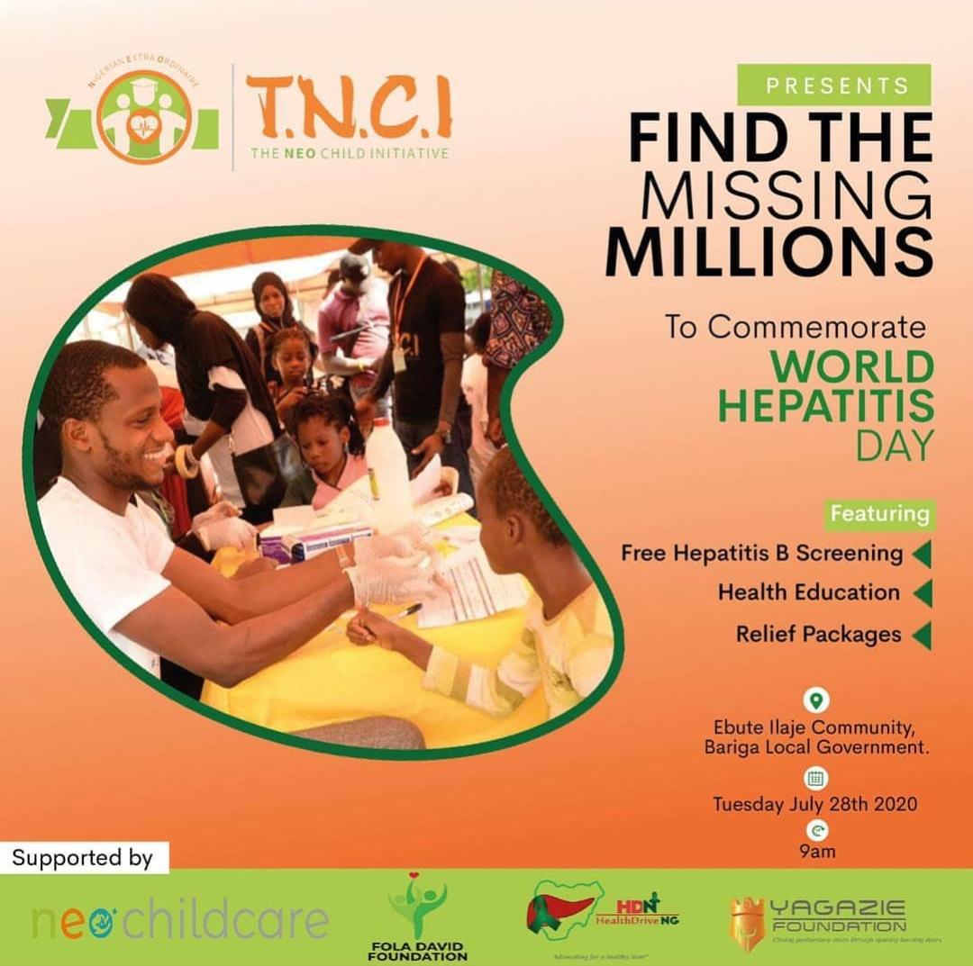 thesdgnurse's tweet photo. In the spirit of ensuring a world free of hepatitis, we at the Neo Child Initiative are carrying out this project amongst children and also sharing of relief packages, #findingthemissingmillions #zerohepatitis #ChildWelfareCOVID #ChildHealth https://t.co/pMhjqj2HLa