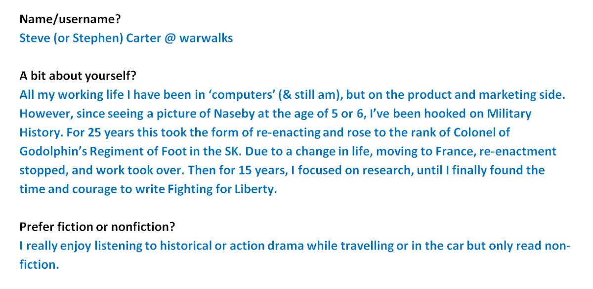 RestorationHat's tweet photo. Another #Restoration360Week interview is in! ๐ Please welcome the brilliant and newly published @Warwalks as he shares insights on what his #research has taught him.
#books #nonfiction #history #17thcentury
1 of 2 https://t.co/PmywksXtgh