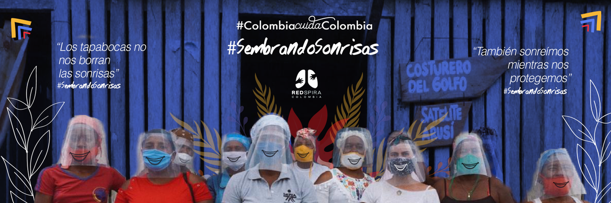 ColombiaCuida's tweet photo. #SembrandoSonrisas #Salud📣las #mujeres de #Nuquí decidieron aprender a coser para producir 4.000 tapabocas @RedspiraC se ha unido a #lamitersas para la donación de 500 caretas, por eso creemos que cuando sembramos sonrisas estamos abriendo horizontes de esperanza para el mañana. https://t.co/HRWbCh8t3V