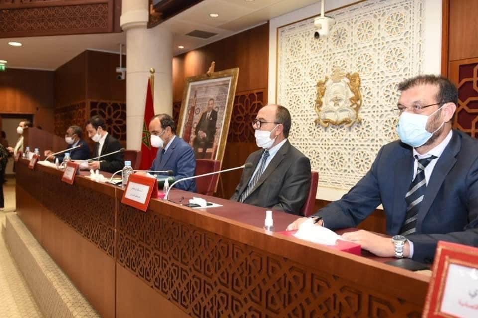HBenchamach's tweet photo. اليوم بالبرلمان خلال تقديم الاطار العام للاعداد لقانون المالية 2021 من طرف السيد وزير المالية امام لجنتي المالية بمجلس النواب ومجلس المستشارين . https://t.co/MQ62TBPTk7