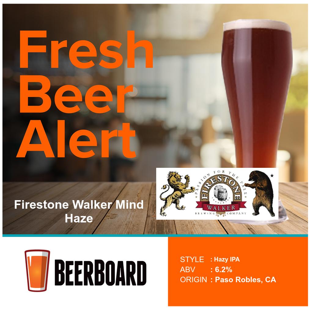 HogsheadTavern's tweet photo. Fresh Beer Alert - Firestone Walker Mind Haze  @FirestoneWalker  @BeerBoardTV https://t.co/ZMKhXyvQ57