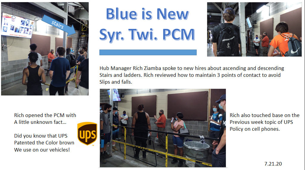 Empire0736's tweet photo. What's happening on the Syracuse Twilight? Sort Manager Rich ziemba talking Slips &amp; Falls with <1Yr employees. Also a M&amp;G addressing the signs on heat illness! @jenkowalik_ @KurtMarxSafety @safetyfirstNED #nedjuly2020takeaway https://t.co/6IK1Okdici