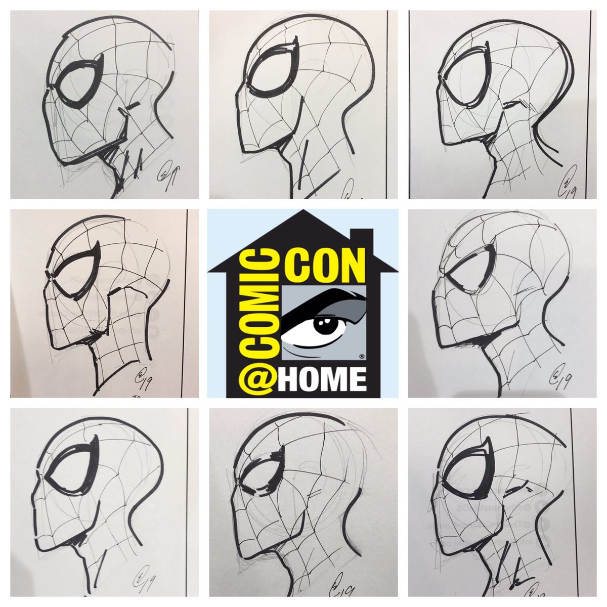 EthanCastillo05's tweet image. What I miss most about @Comic_Con is drawing for everyone! Just launched my online store &amp;amp; every sketchbook purchase comes with a random #SpiderVerse character head sketch. 
⁣
Follow the link in my profile to grab something during #ComicConAtHome! #ComicCon #SDCC #SpiderMan