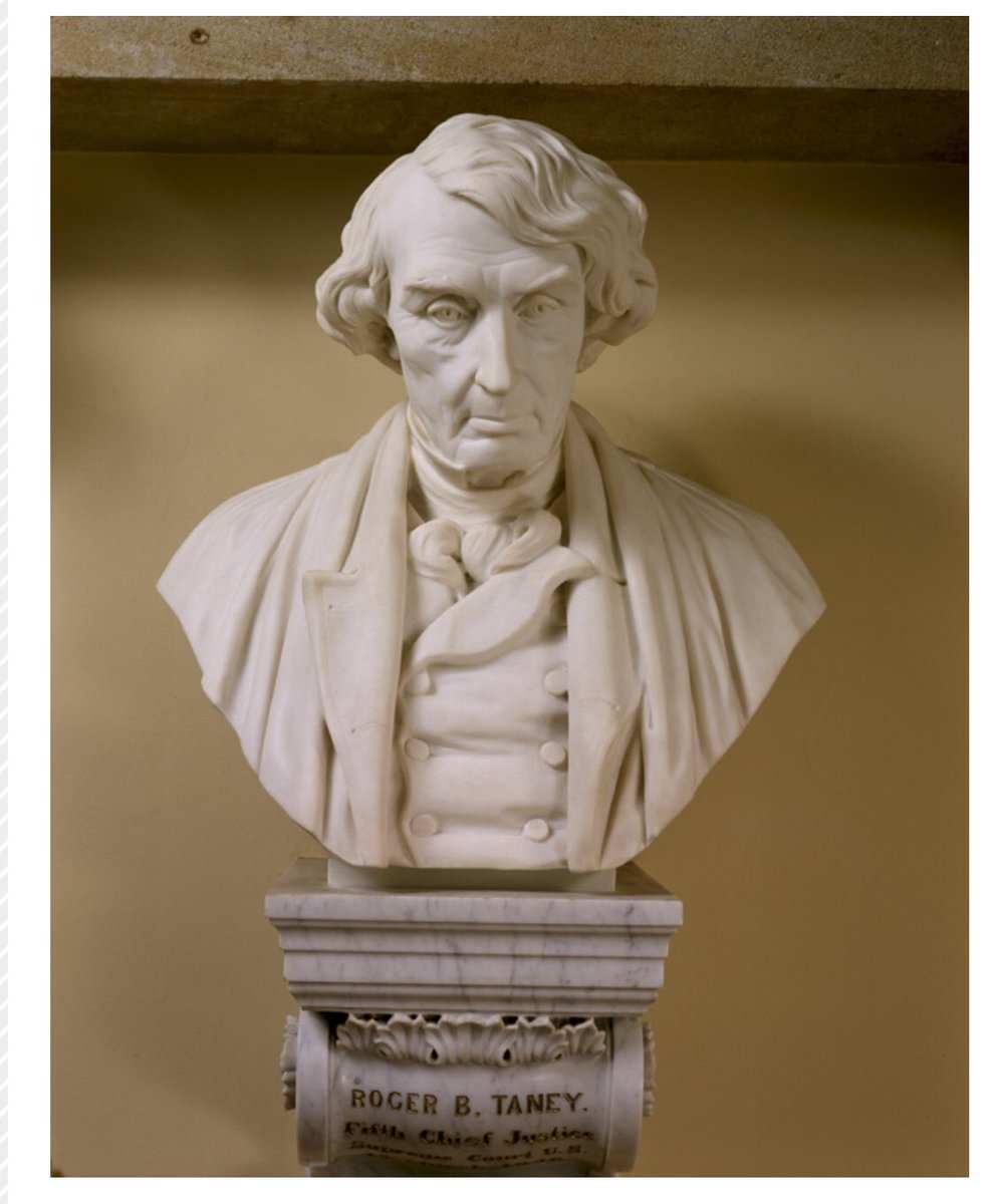 Here’s the bust of Roger Taney that the House just voted 305-113 to remove, along with the statues of confederates. Taney was the Chief Justice who wrote the Dred Scott decision. The thread has all the statues. (The 113 opposed were all Republicans.)  https://twitter.com/mmcauliff/status/1271205506959446017