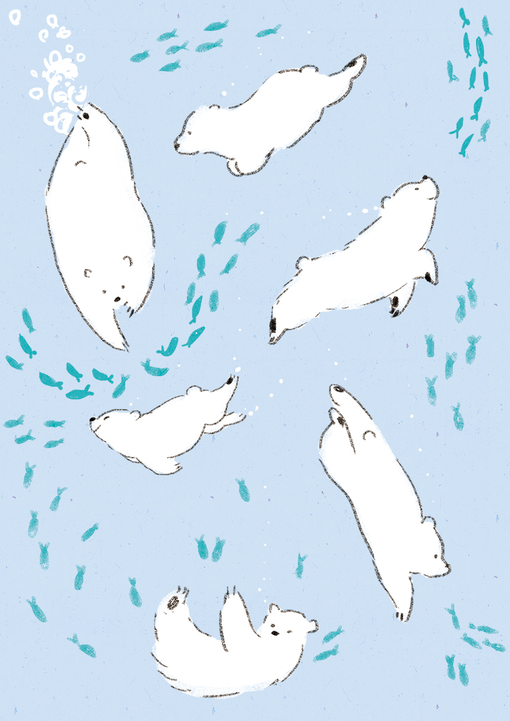 「#海の日 」|ももろ　4／20発売絵本「パンダのパクパクきせつのごはん」のイラスト