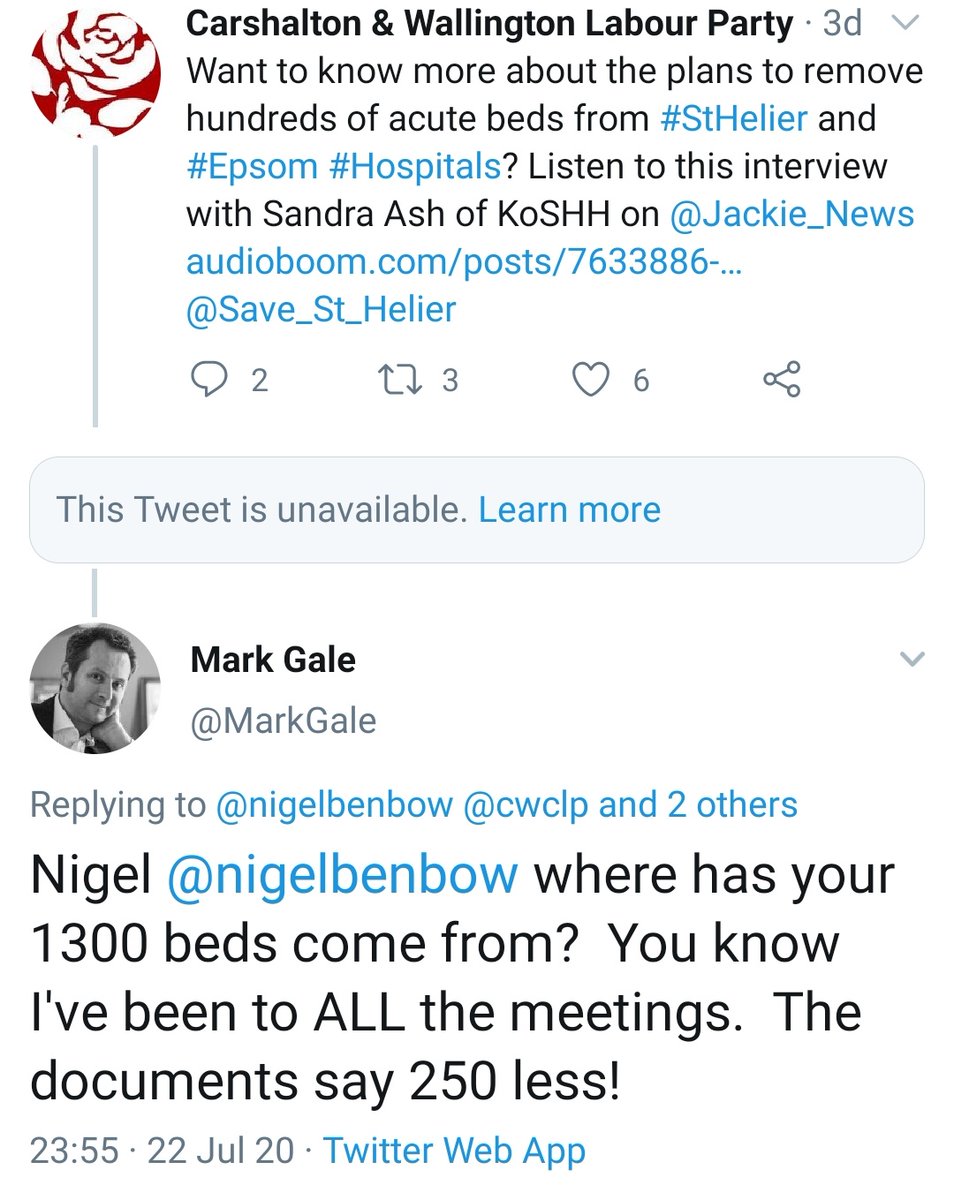 <a href="/nigelbenbow/">Nigel Benbow 🇬🇧</a> <a href="/cwclp/">Carshalton & Wallington Labour Party</a> <a href="/Save_St_Helier/">KOSHH - Keep Our St Helier Hospital Campaign</a> <a href="/Jackie_News/">Radio Jackie News</a> Nigel <a href="/nigelbenbow/">Nigel Benbow 🇬🇧</a> are <a href="/MertonTories/">Merton Conservatives</a> removing the lies now?