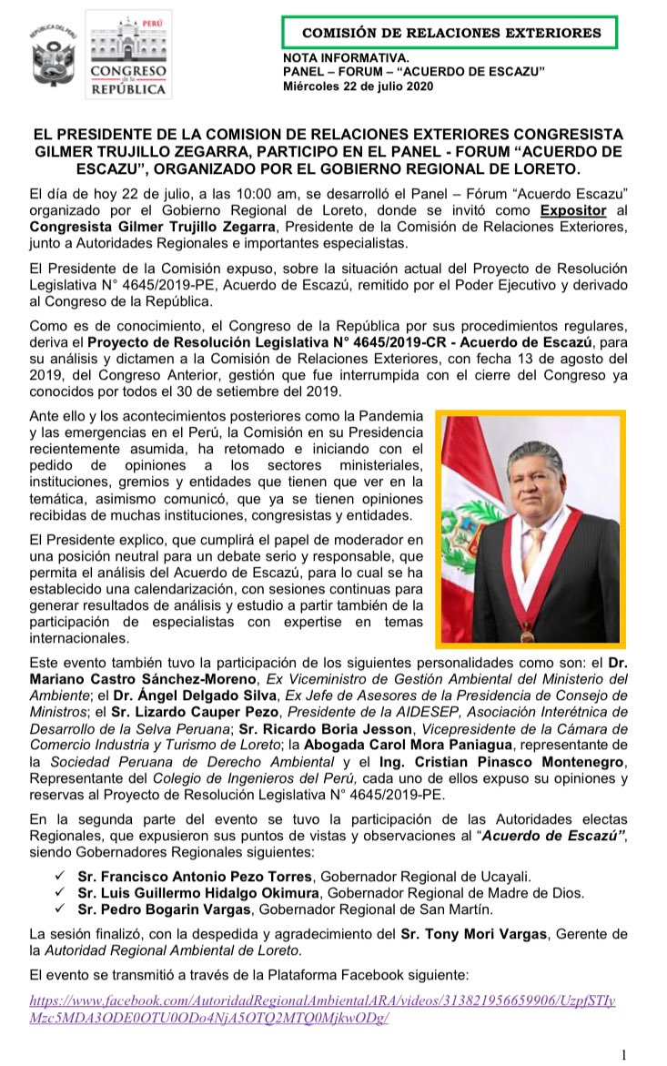 Comisión de Relaciones Exteriores tweet media