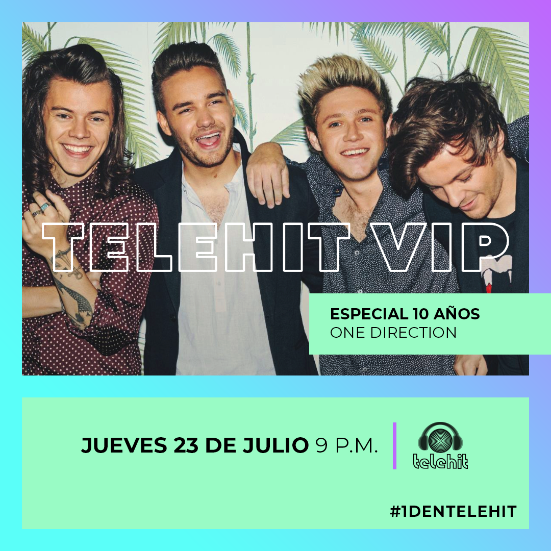 telehit_musica's tweet photo. Hace 10 años se conformó esta banda! ¡Hoy es el especial de @onedirection, no te lo puedes perder! ¡Te esperamos a las 9 p.m. MX por #Telehit! 

Usa el hashtag #1DEnTelehit y cuéntanos tus experiencias con el grupo 🙌😍🎉

 #1D10 #10YearsofOneDirection #10Years #ThankYou1D https://t.co/pS6uKcgq9c