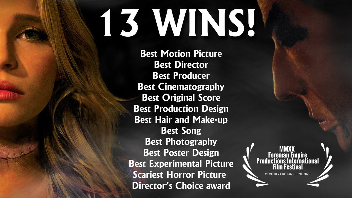 Wow! Night of the Slasher sweeps with 13 awards at #foremanempireproductions #horror #horrorfilm #scarymovie #slasher #nightoftheslasher
