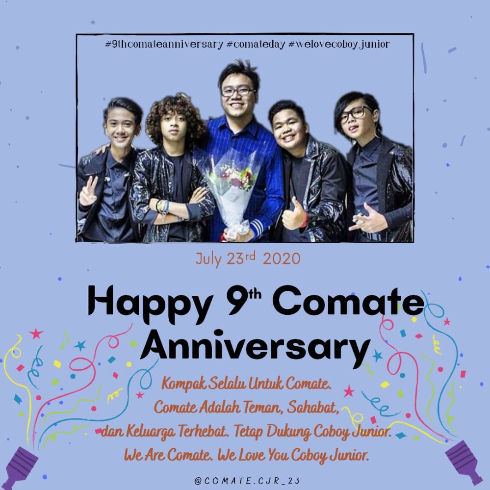 urlkive's tweet photo. Happy Comate Day Matee!!!♥️♥️🥳 ga terasa udah 9 tahun kita kenal.Dan itu semua ga akan berakhir sampai disini. Kita akan terus jadi keluarga sampai kapanpun <3*#9thCOMATEanniversary* *#comateday* *#weloveyoucomate* *#wearefamily* https://t.co/xWhFyFhj2F