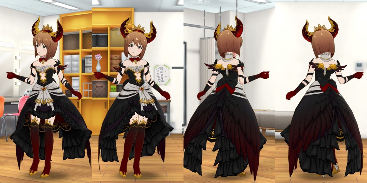 mltdcostume's tweet photo. ダークネスナイトメア（ノーマル）
#ミリシタ衣装検索 #ss002 #萩原雪歩 https://t.co/SvCdis4u6q