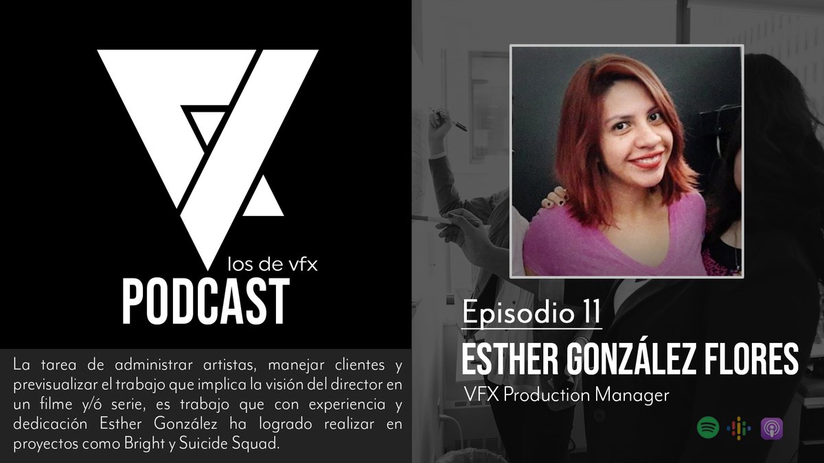 losdevfx's tweet photo. Esther González, #VFX Prodction Manager nos comparte la importancia de la comunicación y el trabajo en equipo para entregar en tiempo y forma. #podcast #vfxmexico #mexico #lunes 

Spotify: https://t.co/Z8yQNU5Msp
iTunes: https://t.co/86vFMyjGiX
Google: https://t.co/OaoRlCRxNq https://t.co/WGPWpJQfyQ