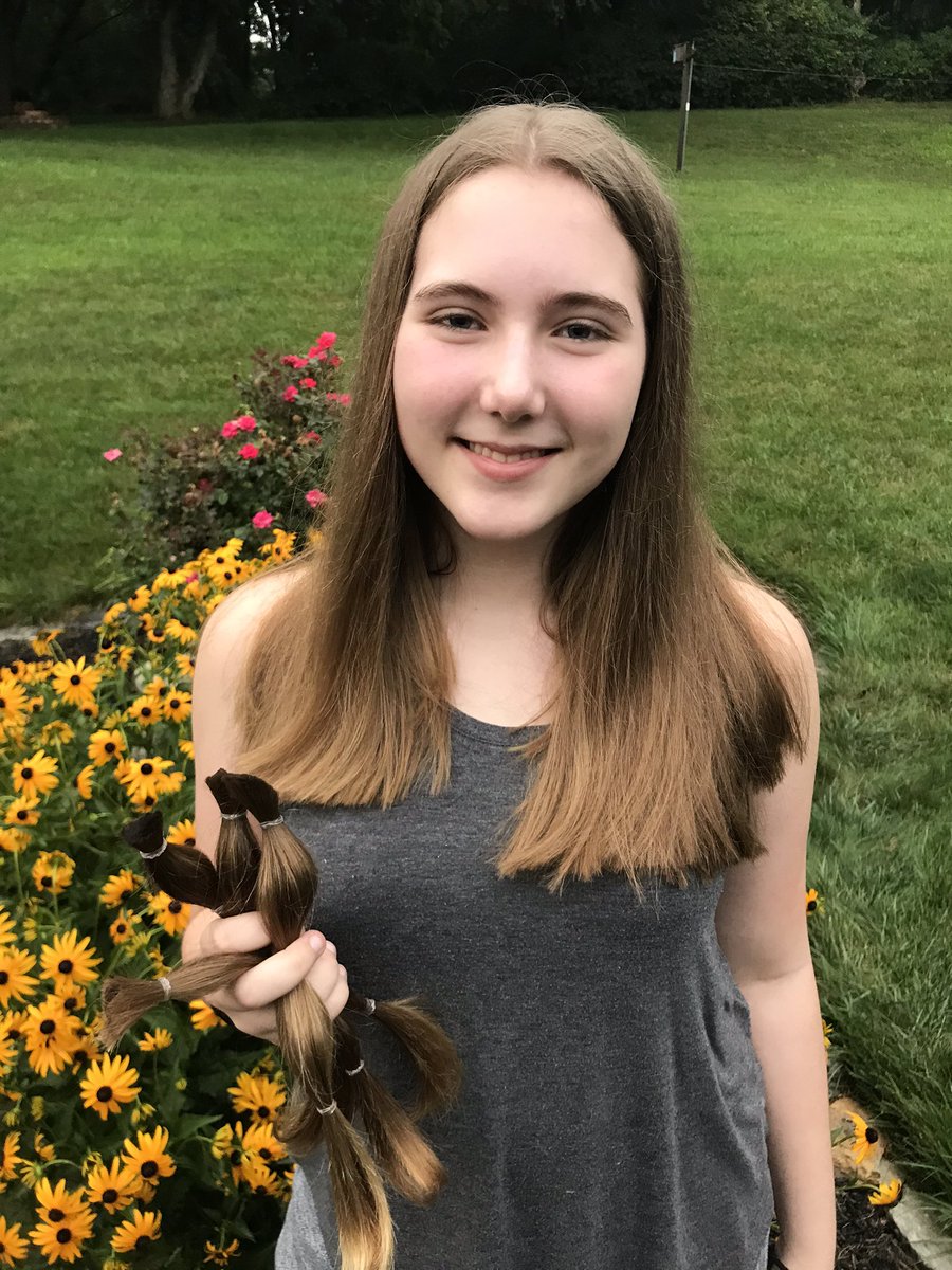heart_bonnie's tweet photo. So proud of my daughter Miranda! #HairDonation #TenInches #WigsForKids https://t.co/M5D6XC1dh4
