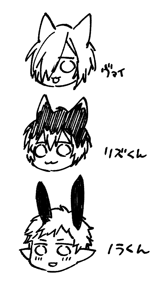 よく会うフレンズうろ覚え描き 
