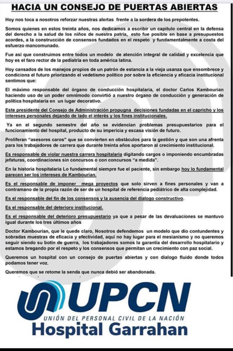 <a href="/Cristin35375796/">Cristinar</a> <a href="/DrCKambourian/">Carlos Kambourian</a> <a href="/munimalvinas/">Malvinas Argentinas</a> <a href="/Nardini_Leo/">Leo Nardini</a> <a href="/luisvivona/">Luis Omar Vivona</a> Si querés conocer la actuación del Doctor en el Garrahan lee esto: