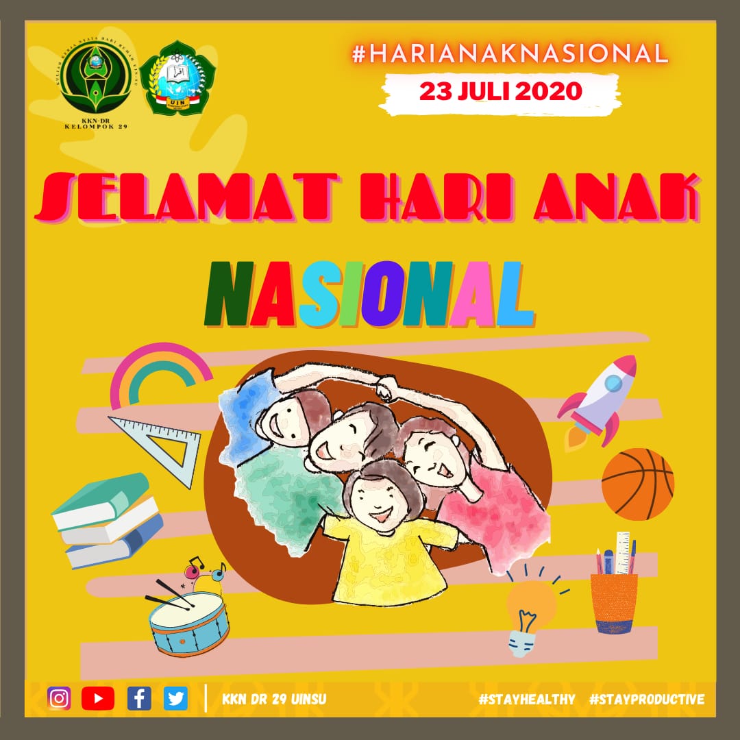 kkn_29's tweet photo. Assalamu'alaikum sobat KKN-DR 29!
Kami dari segenap keluarga kelompok 29 KKN DR UINSU mengucapkan Selamat memperingati hari anak nasional. Semoga anak-anak bangsa Indonesia mampu menjadi generasi terbaik penerus cita-cita kemerdekaan!🌞🌈

#DAY6 #KKNDRUINSU https://t.co/EvAa7ptH8q