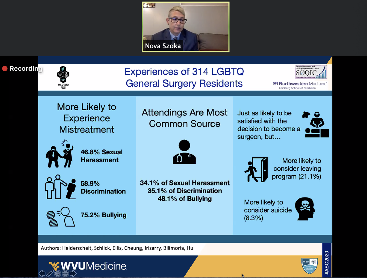 Erin A. Strong (@eastrong16) on Twitter photo Dr. <a href="/NovaSzokaMD/">Nova Szoka, MD</a> compares studies on the experiences of LGBTQ residents from 2014 and 2020. Inclusion is still lacking, and experiences of residents and faculty may be quite different. pubmed.ncbi.nlm.nih.gov/24974336/ <a href="/AcademicSurgery/">Assoc4AcademicSurgery</a> Dr. <a href="/NovaSzokaMD/">Nova Szoka, MD</a> compares studies on the experiences of LGBTQ residents from 2014 and 2020. Inclusion is still lacking, and experiences of residents and faculty may be quite different. pubmed.ncbi.nlm.nih.gov/24974336/ <a href="/AcademicSurgery/">Assoc4AcademicSurgery</a>