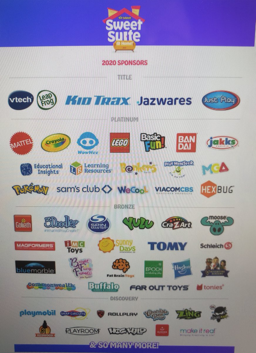 After a short break, back to the amazing virtual all-day #sweetsuiteathome Toy, game, kids tech and entertainment previews for Holiday 2020. Lots of at-home summer, sports, games and STEAM, too. 75 manufacturers! #ReyneRice #toytrendexpert @toyinsider 
<a href="/toyinsidermom/">Laurie Schacht</a>