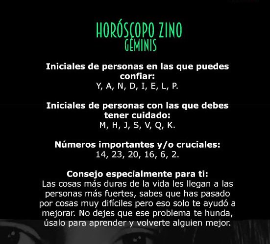 Z I N O S H O R O Z C O P O G E M I N I S