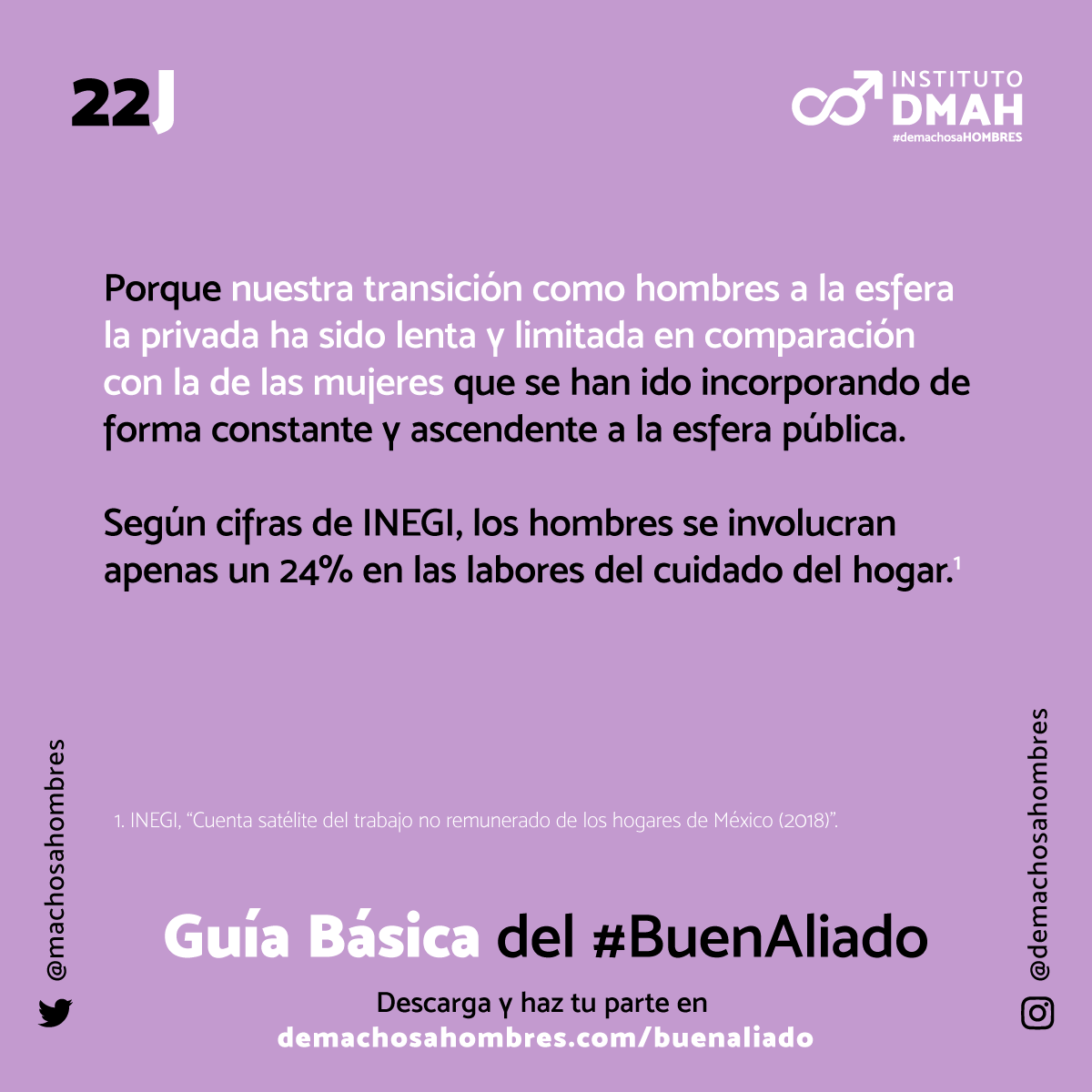 machosahombres's tweet photo. ¿Por qué tengo que entender la importancia del trabajo doméstico? 

Hoy, en el Día Internacional del Trabajo Doméstico, abordamos esta pregunta desde nuestra Guía Básica del #BuenAliado.
👇🏼👇🏾
Descarga, comparte y súmate a la acción, desde https://t.co/IbIQMcY0Lh
#ForReEducation https://t.co/dmb82CyHoy