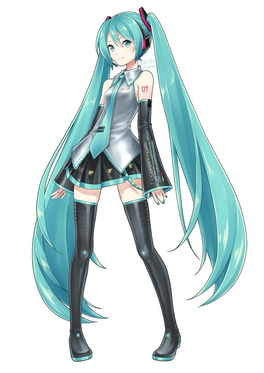 初音ミク「#初音ミクのイラストだけで興味を持ってくれる方へ届け 絵柄安定しないマン 」|桐田アサミのイラスト