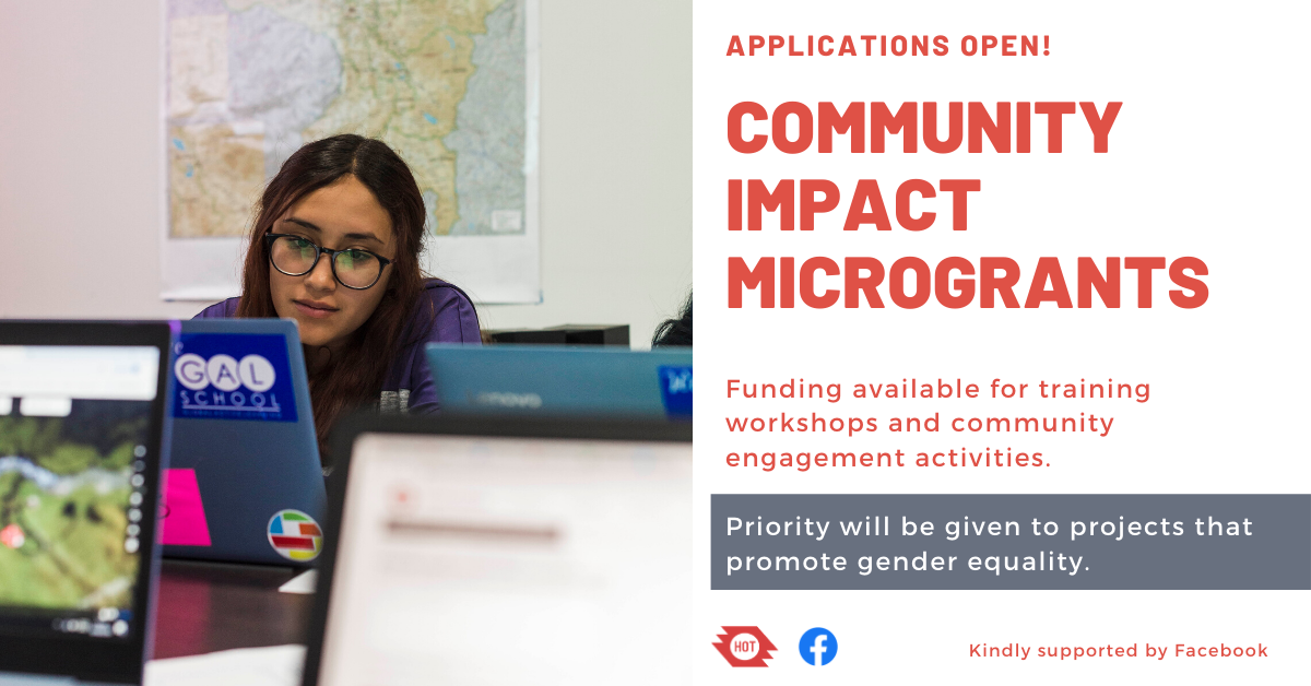 Are you seeking funding to train your community in #OSM? $1500 is available to communities looking to expand their activities by engaging local communities. Priority will be given to projects that involve women and girls in mapping activities. More info: bit.ly/3dCM4py